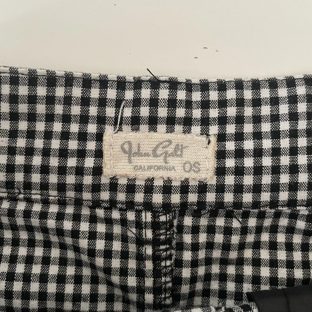 John‎ Galt Black White Gingham Mini Skirt OS Grunge Goth Minimalist Preppy Y2K